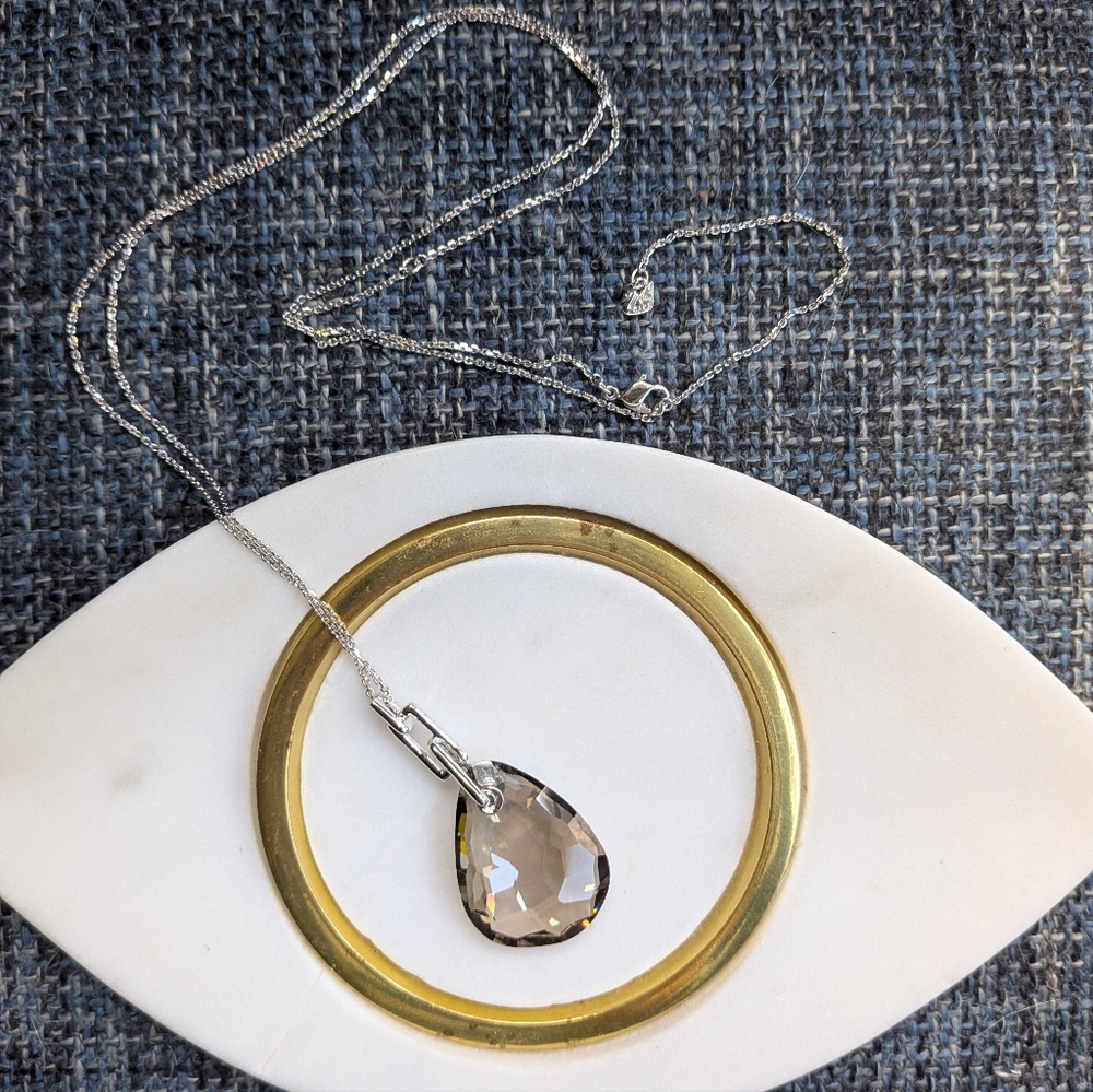 NIB Swarovski Parallele Necklace With Crystal Pendant And Adjustable Chain